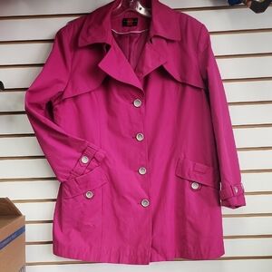 Fushia Trench Coat LG